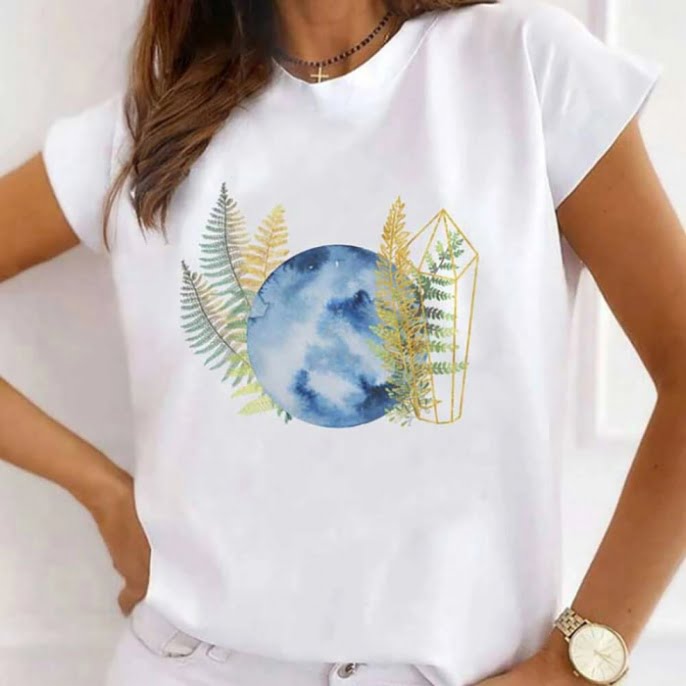 Tricou Alb Dama Bumbac