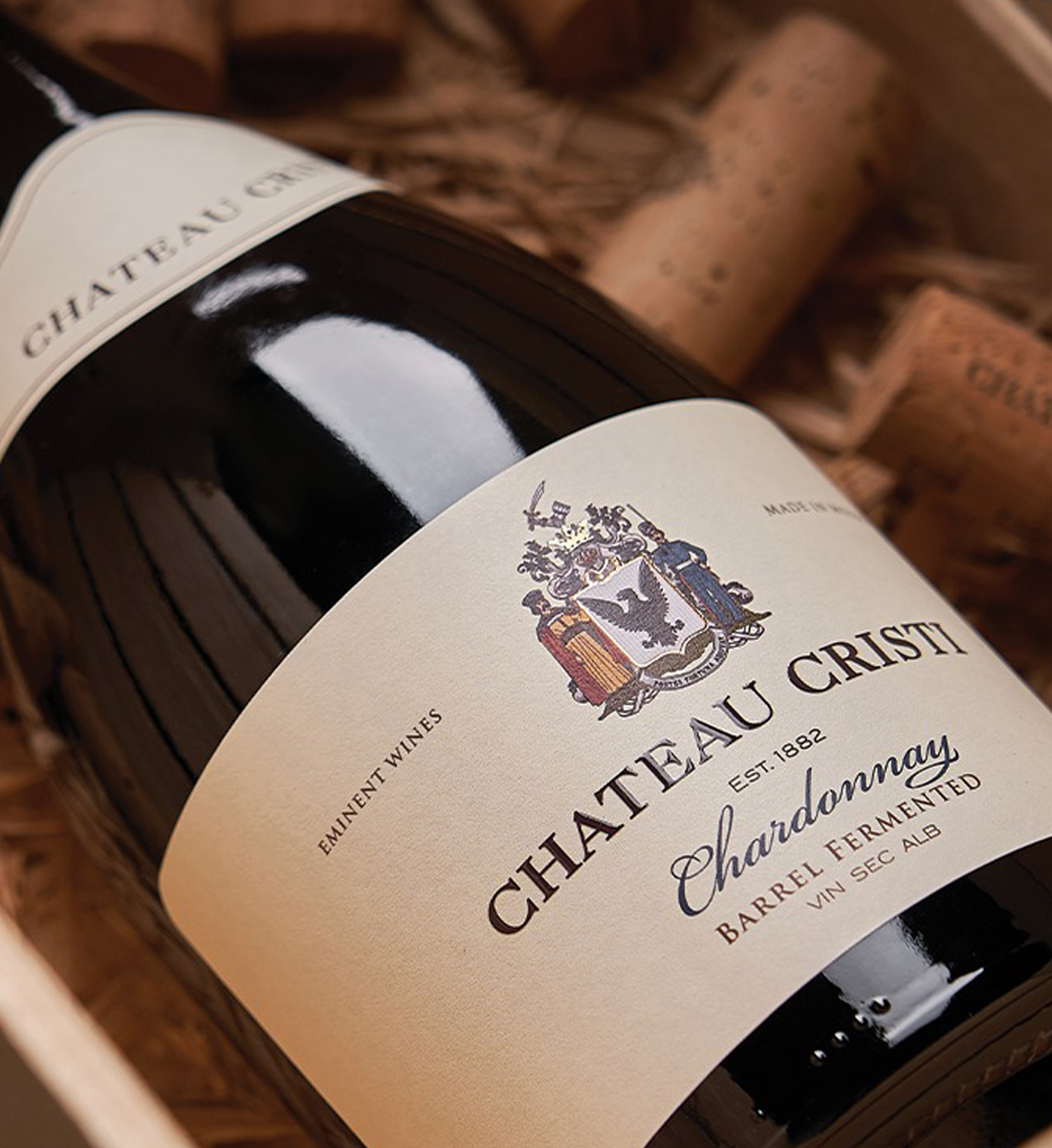 Chateau Cristi Chardonnay Barrel Fermented - Vin Sec Alb - Republica Moldova - 0.75L
