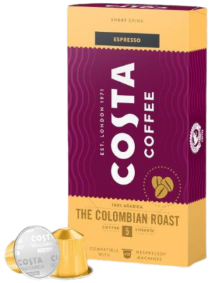 Costa Colombian Roast Single Origin 10 capsule compatibile Nespresso