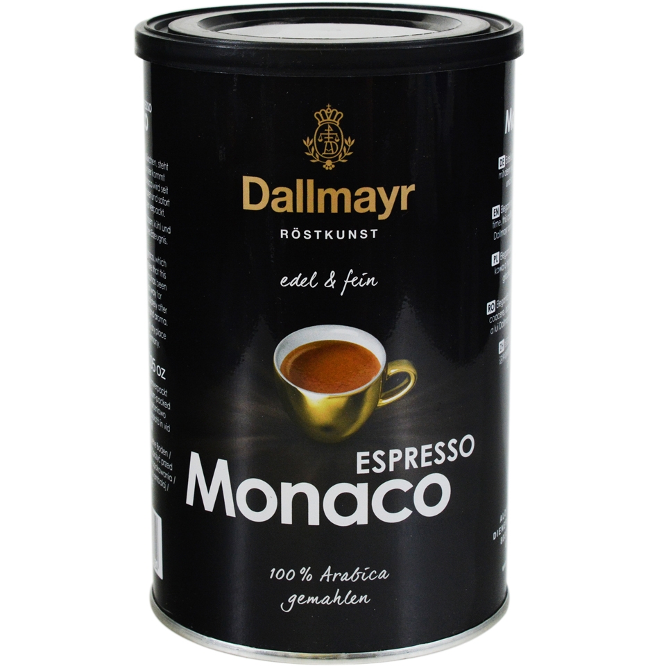 Dallmayr Espresso Monaco 200gr cafea macinata cutie metalica