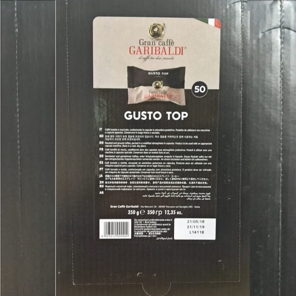 Garibaldi Gusto Top 50 capsule compatibile cu Lavazza Espresso Point