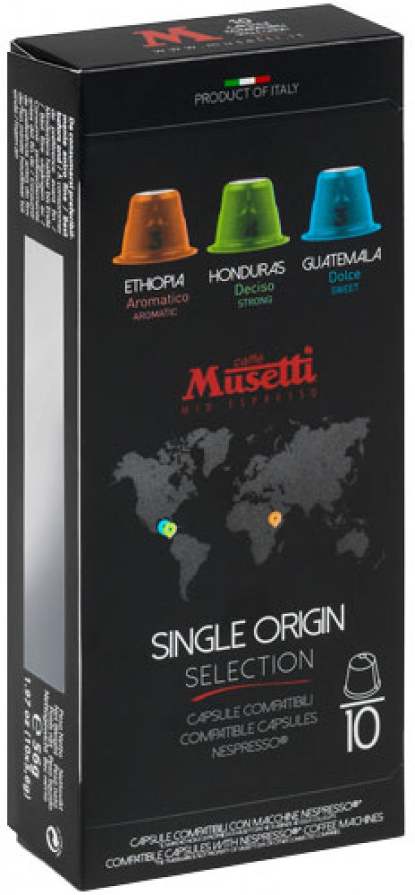 Musetti Selection Monorigini 10 capsule compatibile Nespresso