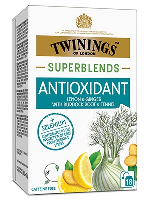 Twinings Superblends Antioxidant ceai plante si lamaie 18 plicuri