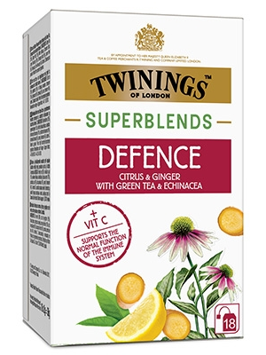 Twinings Superblends Defence infuzie ceai plante si citrice 18 plicuri