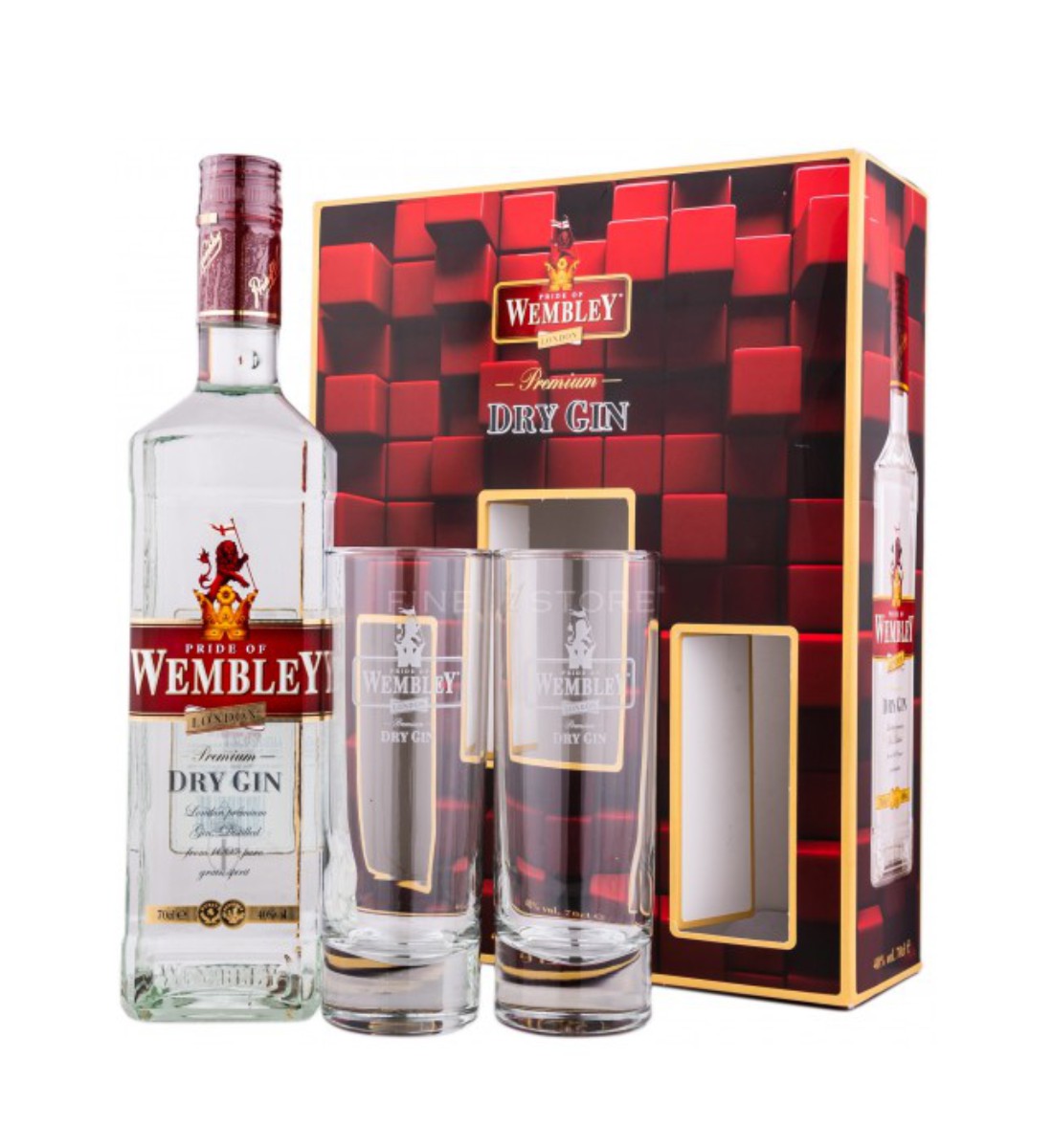 Wembley Premium Dry Gin Gift Set 0.7L