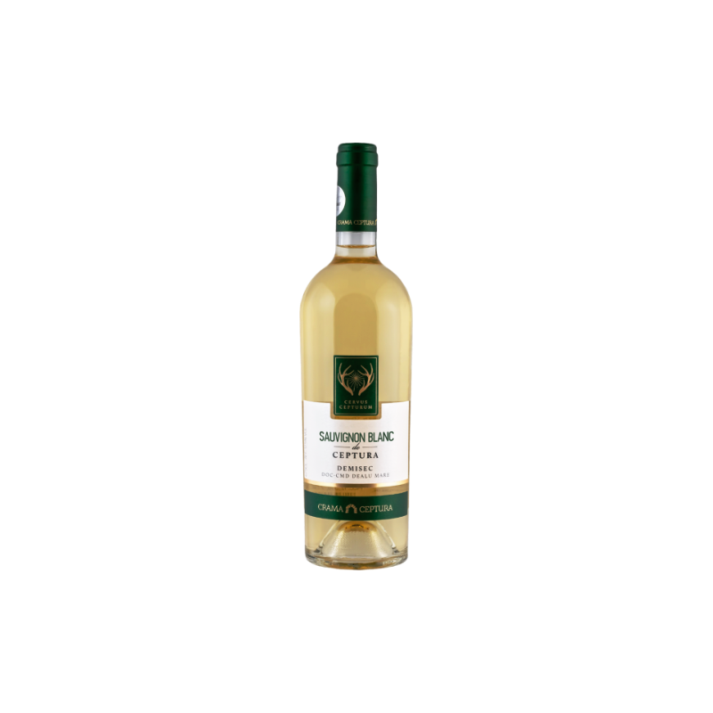 Vin alb demisec, Sauvignon Blanc, Ceptura Dealu Mare, 0.75L, 12.5% alc., Romania