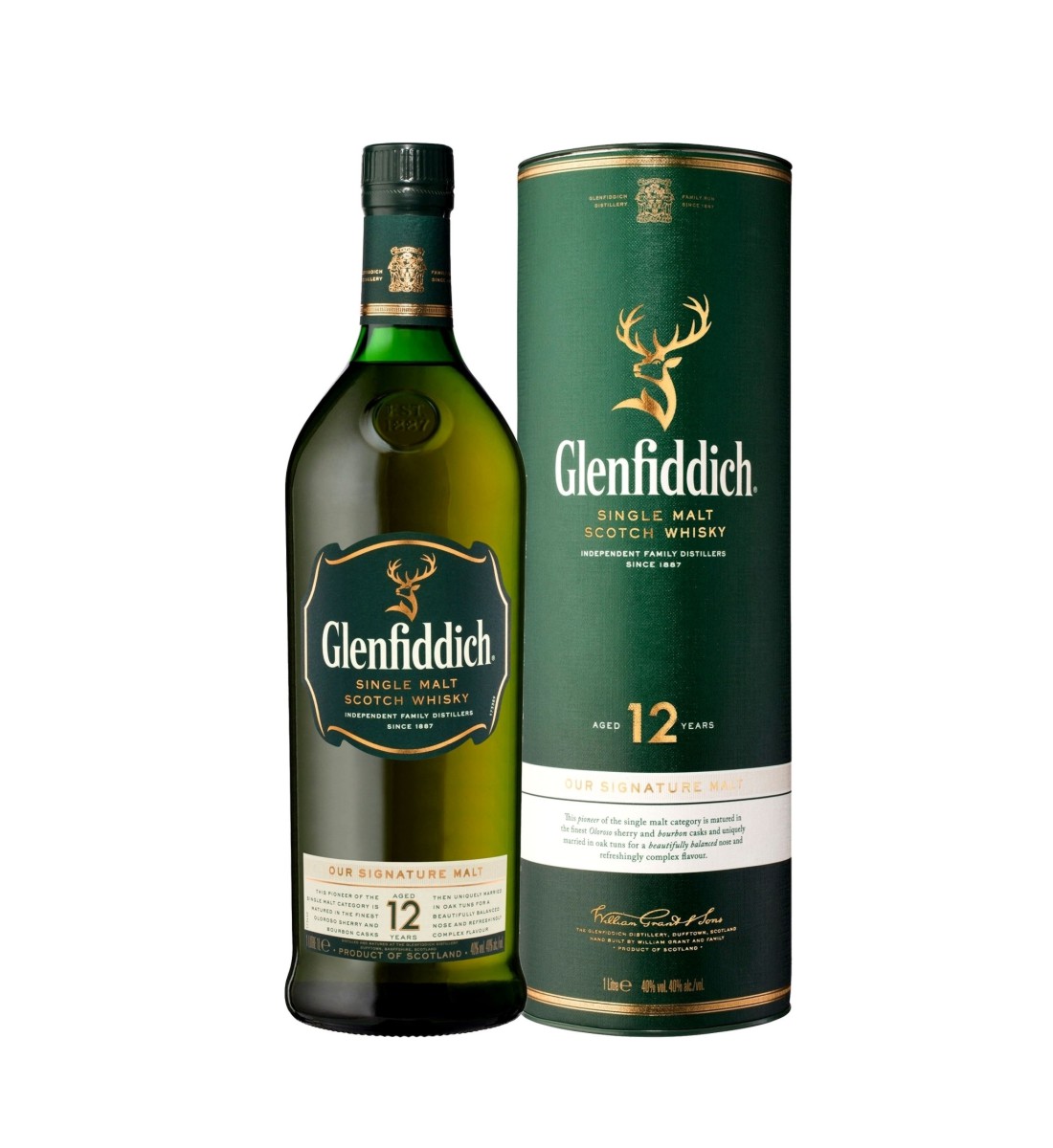 glenfiddich signature malt 12 ani speyside single malt scotch whisky 1l Whisky Glenfiddich Pret
