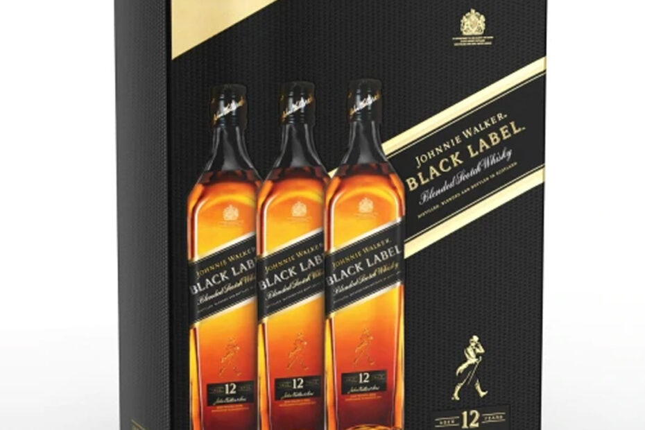 johnnie walker blended scotch whisky black label 12 ani 1l pachet 3 sticle Johnnie Walker Black Label 12 Years