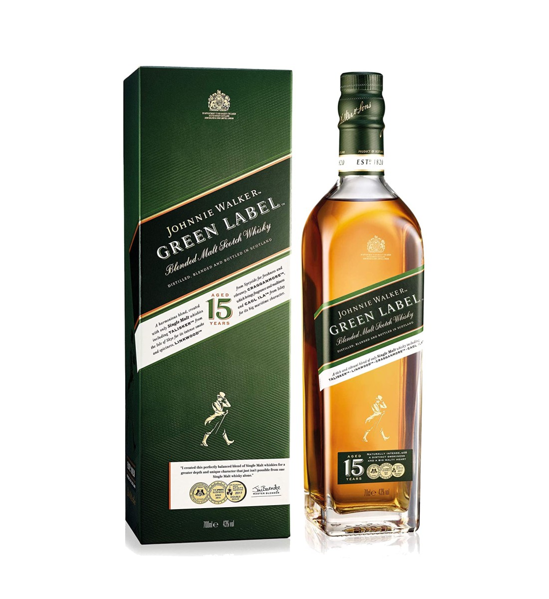 Johnnie Walker Green Label Whisky 15 ani 0.7L