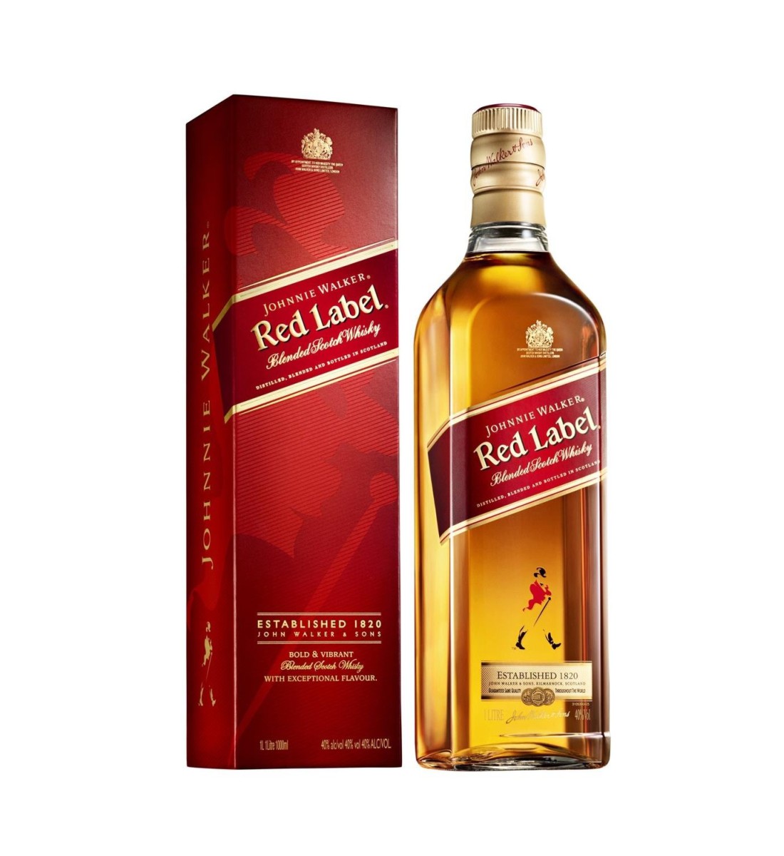 johnnie walker blended scotch whisky red label 1l cutie Whisky Johnnie Walker Red