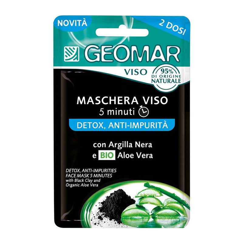 Masca Faciala Detoxifianta Geomar, cu Aloe Vera Organica, 15 ml