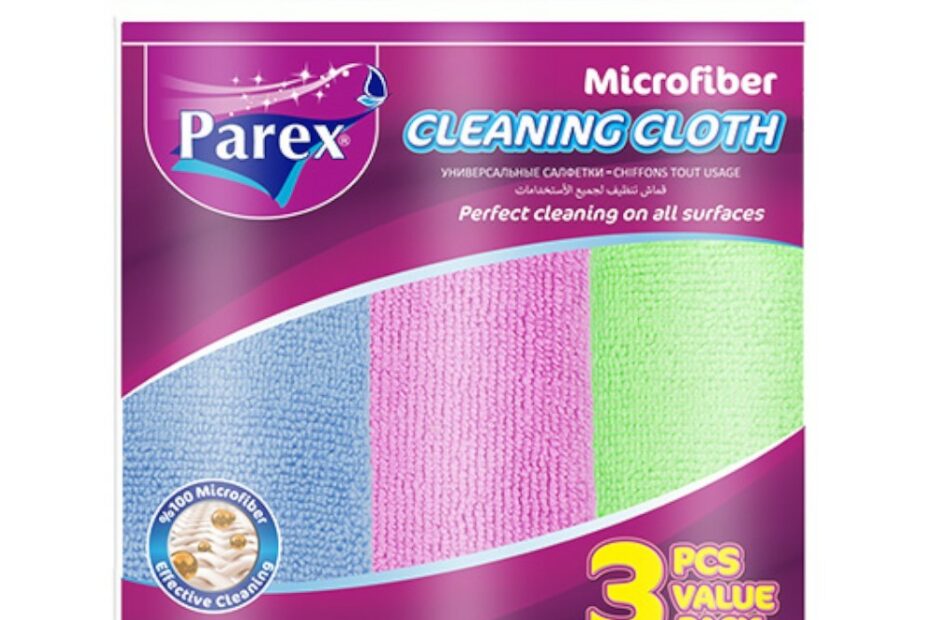 set 3 x 3 lavete microfibra parex multicolor Set 3 Lavete Microfibra