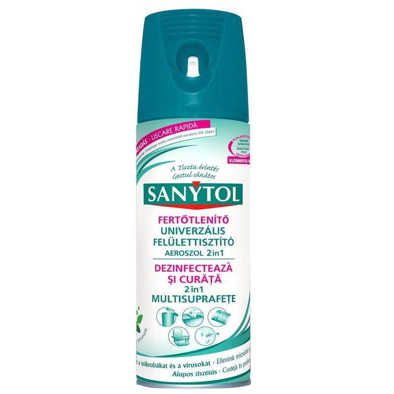 Spray Dezinfectant Universal Multisuprafete Aerosol 2 in 1 Sanytol 400 ml