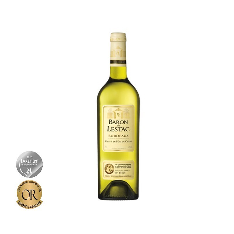 vin alb sec baron de lestac bordeaux 075l 12 alc franta Vin Baron De Lestac