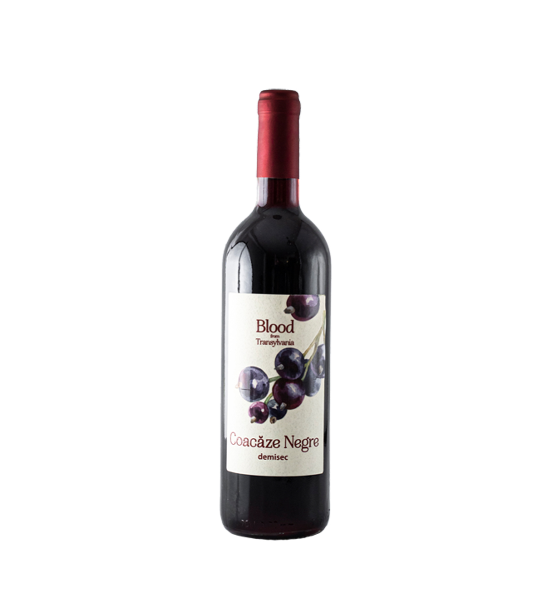 vin blood from transylvania coacaze negre 075l Vin Rosu Demisec Calorii