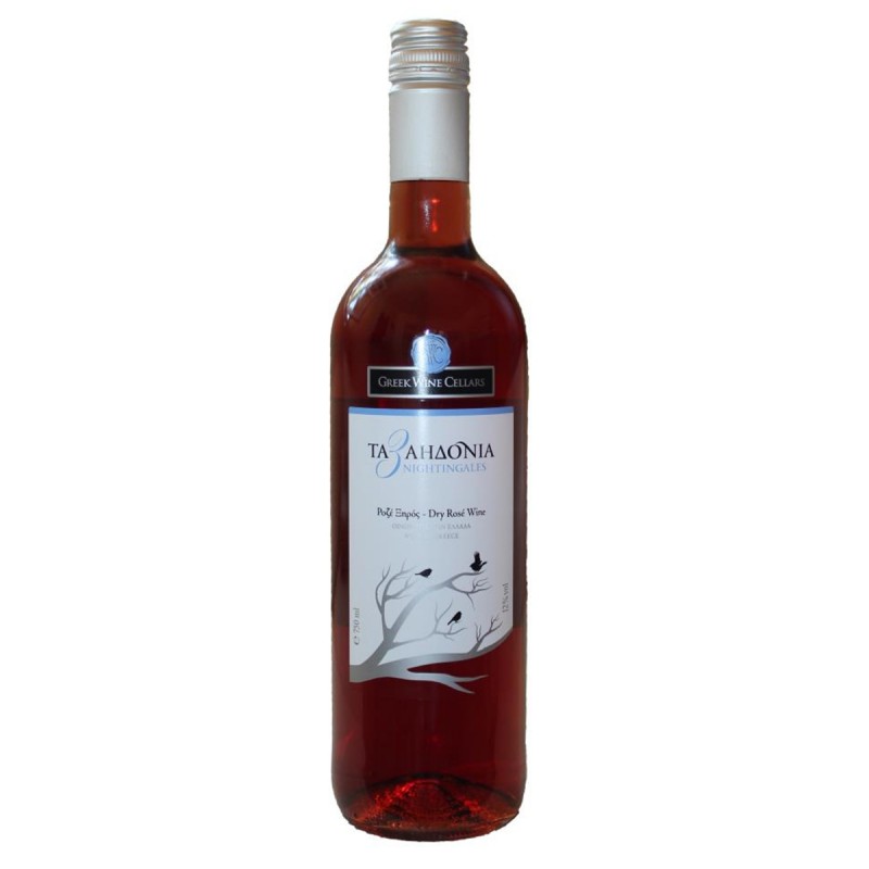 Vin roze sec 3 Nightingales Nemea, 0.75L, 12% alc., Grecia