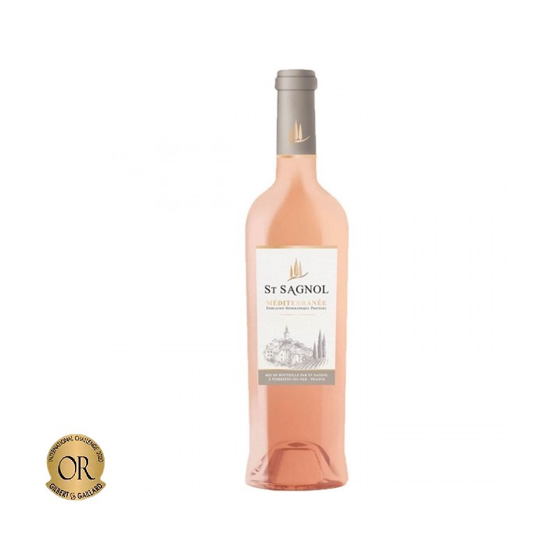 Vin roze sec St Sagnol Mediterranee, 0.75L, 12.5% alc., Franta