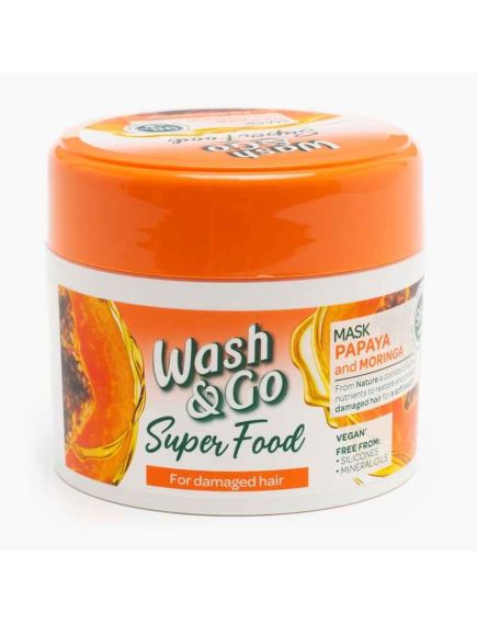 washgo masca de par 300ml super food papaya moringa wng 42799 Masca Hidratanta Par Cret